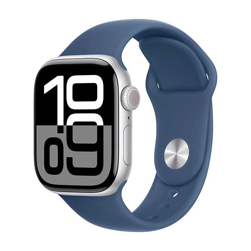 その他 APPLE WATCH 42 Apple Watch Series 10 42mm GPS Cell Silver Case Denim Sport Band S