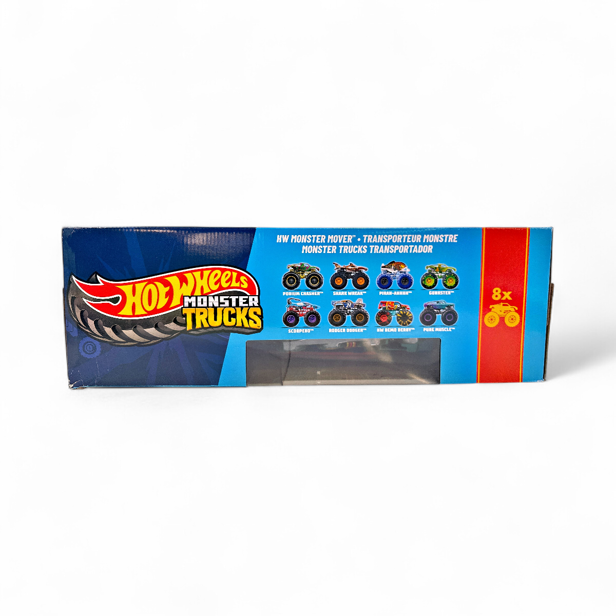 Hot Wheels Monster Trucks Monster Mover Hauler + 8 Trucks Bundle