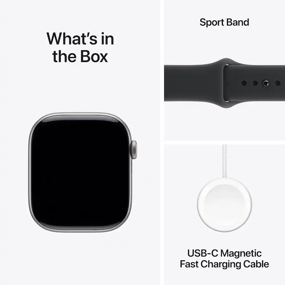 Apple Watch Series 11 46mm GPS Space Gray Case w Black Sport Band 
