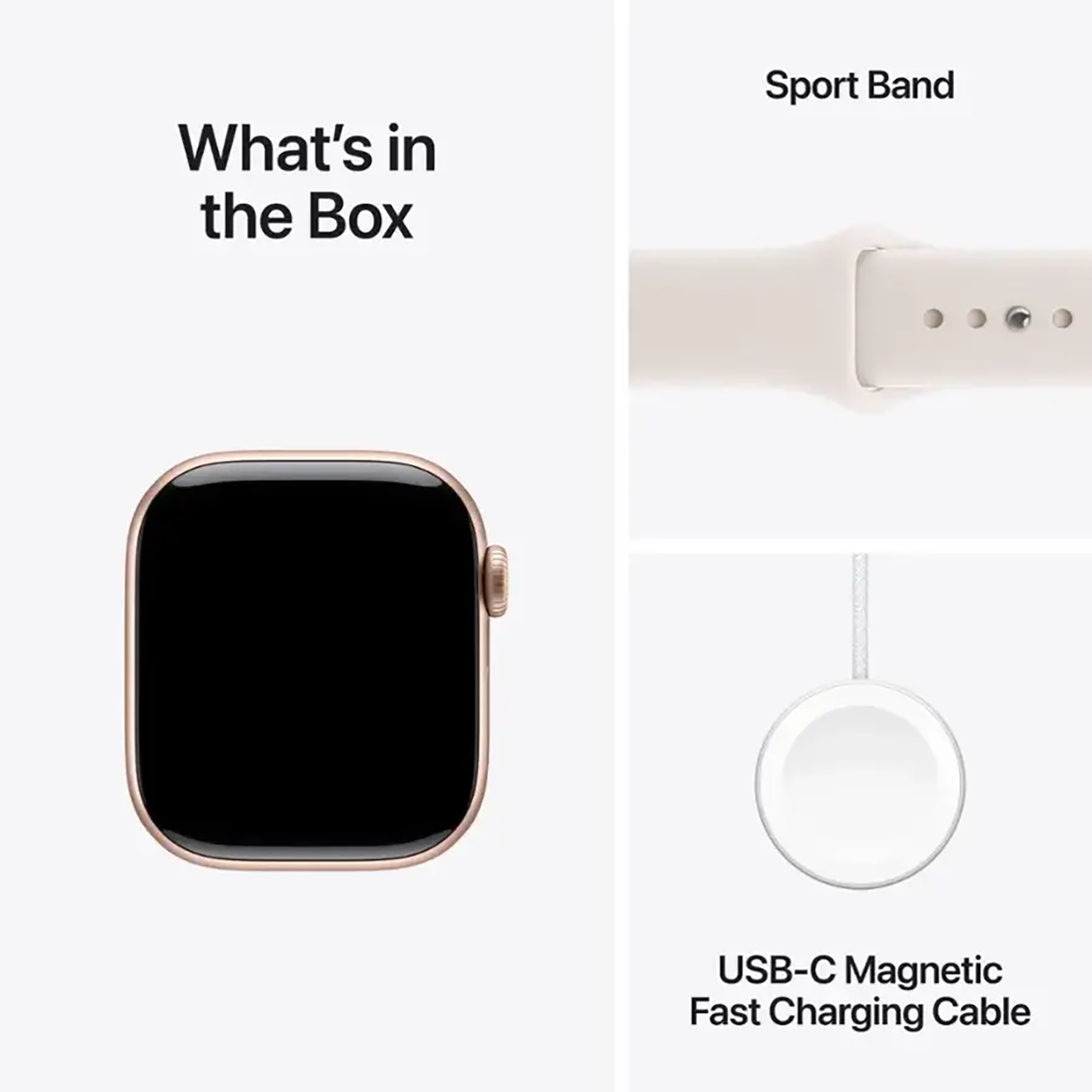 Apple Watch Series 11 42mm GPS Rose Gold Light Blush Sport S/M 