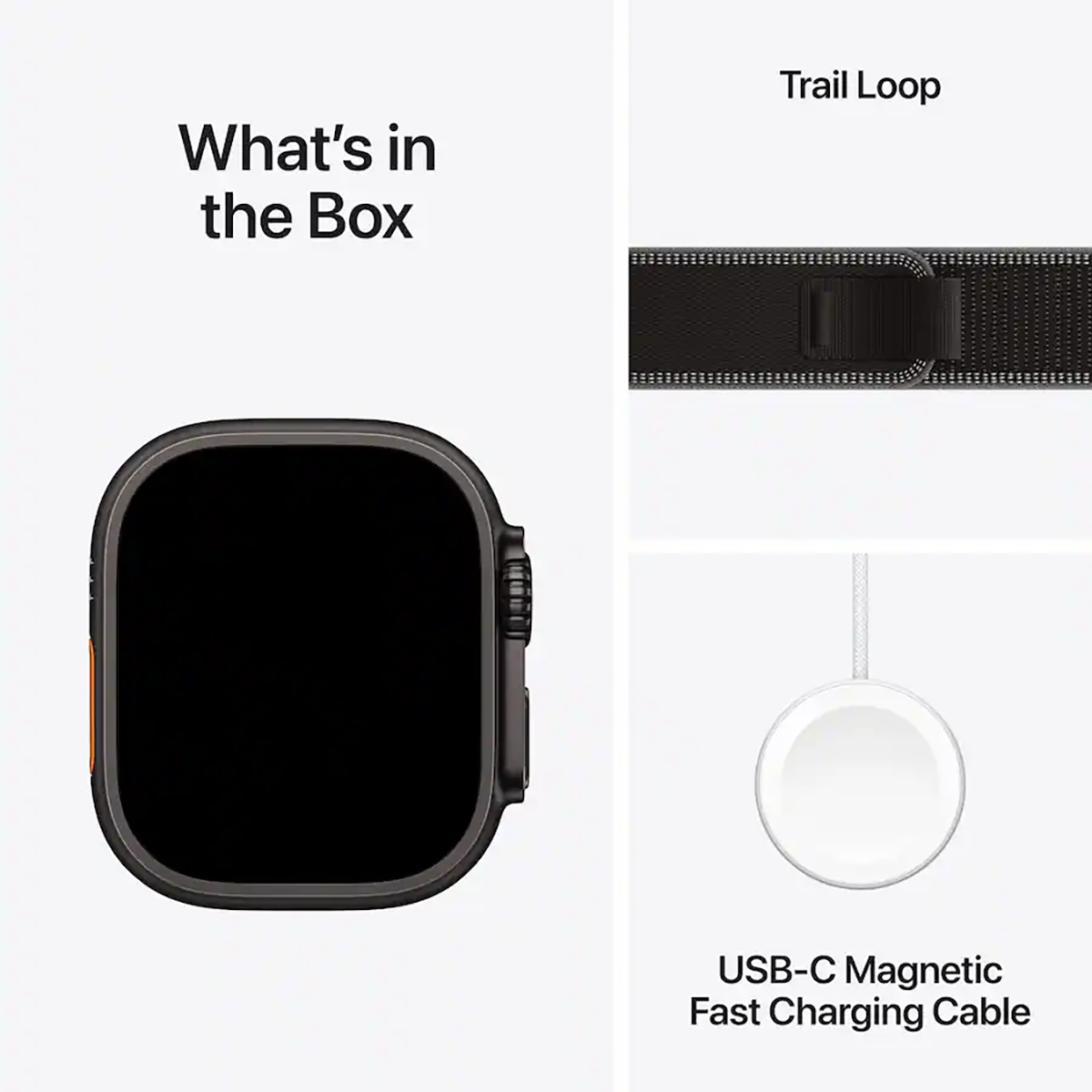 Apple Watch Ultra 3 49mm Cell Black Titanium Charcoal Trail Band M