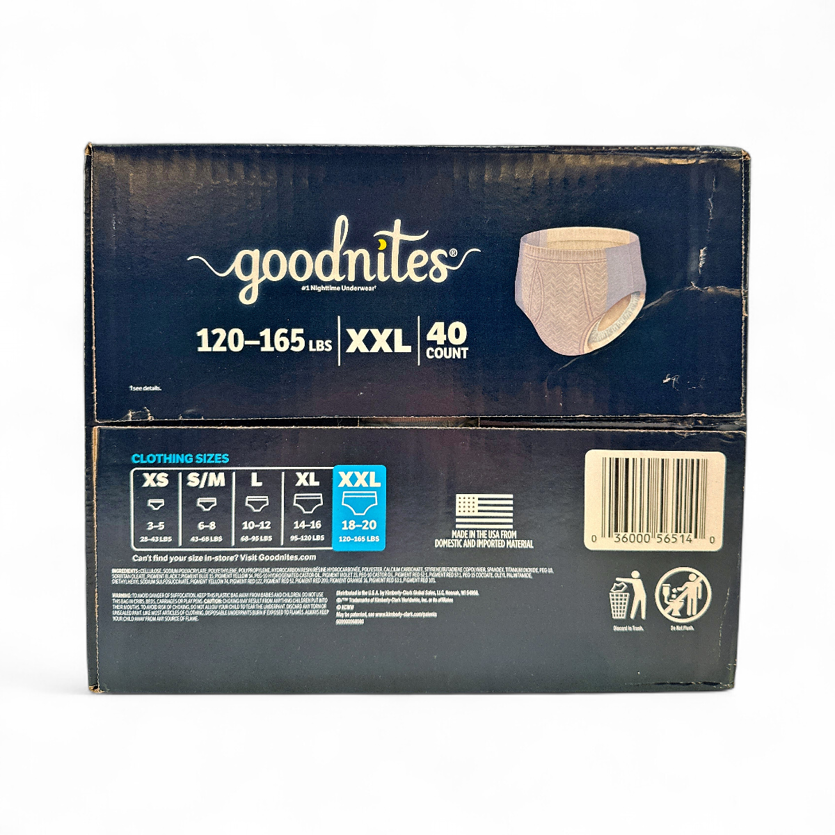 Goodnites Nighttime Leak Free Underwear For Boys (Size XXL) - 40