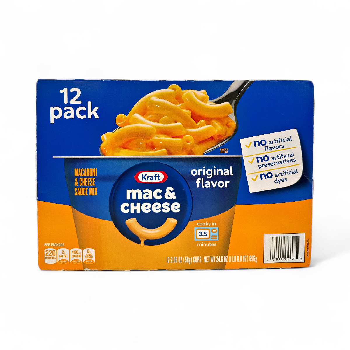 Kraft Original Macaroni and Cheese Easy Microwavable Dinner, 2.05