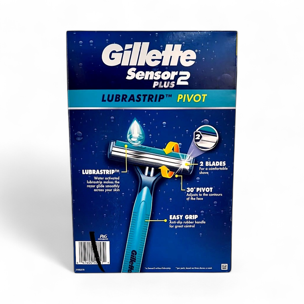 Gillette Sensor 2 Plus Lubrastrip Pivot Men's Razors 52-Count