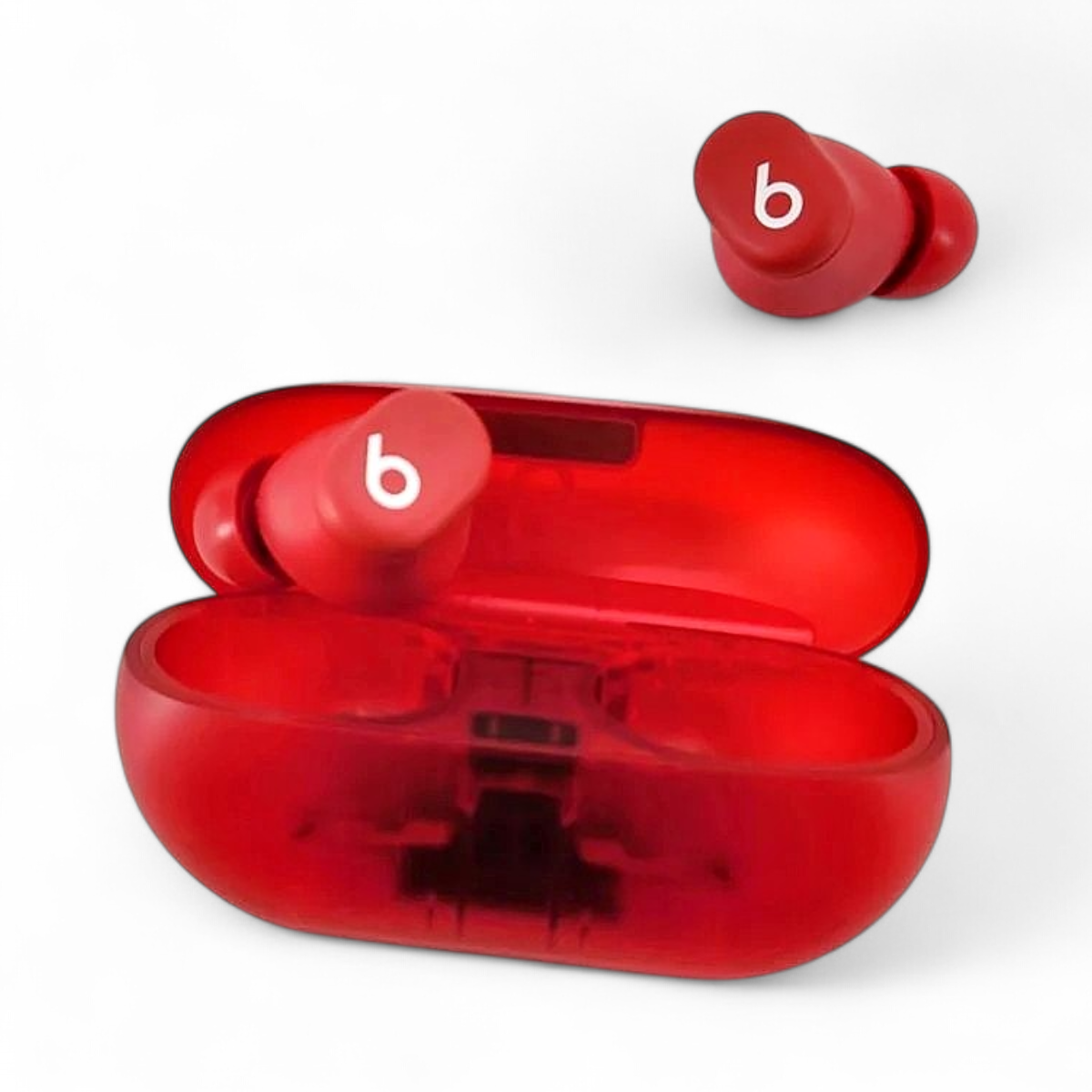 Beats Solo Buds True Wireless Bluetooth Earbuds Transparent Red