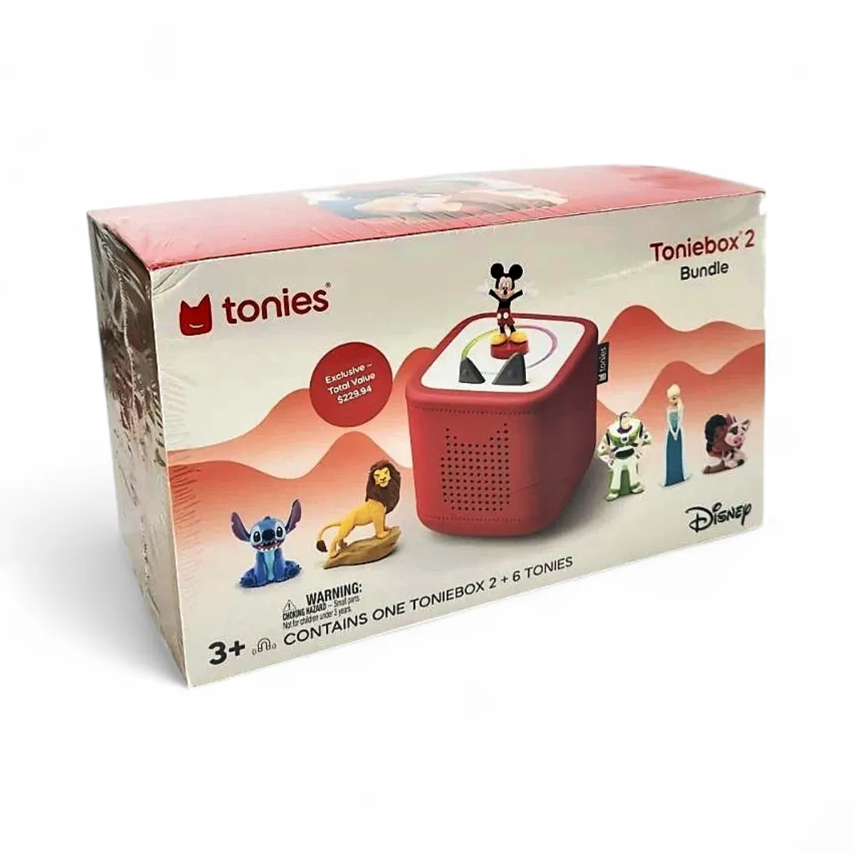 ㉑新品・保証書付 Tony　トニー「窓際のフォトジェニック」ミクスドメディア Tonies Disney Toniebox 2 Audio Player Bundle with 6 Tonies Sunset