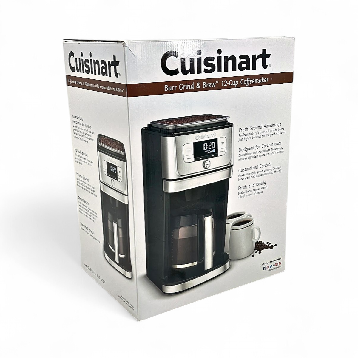 Cuisinart Burr Grind & Brew 12-Cup Coffee Maker Black/Stainless Steel  DGB-800NAS | eBay