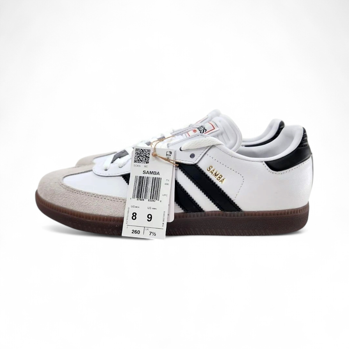 Adidas Samba Indoor Soccer Shoe (Size M8 W9) White/Black IH6001 | eBay
