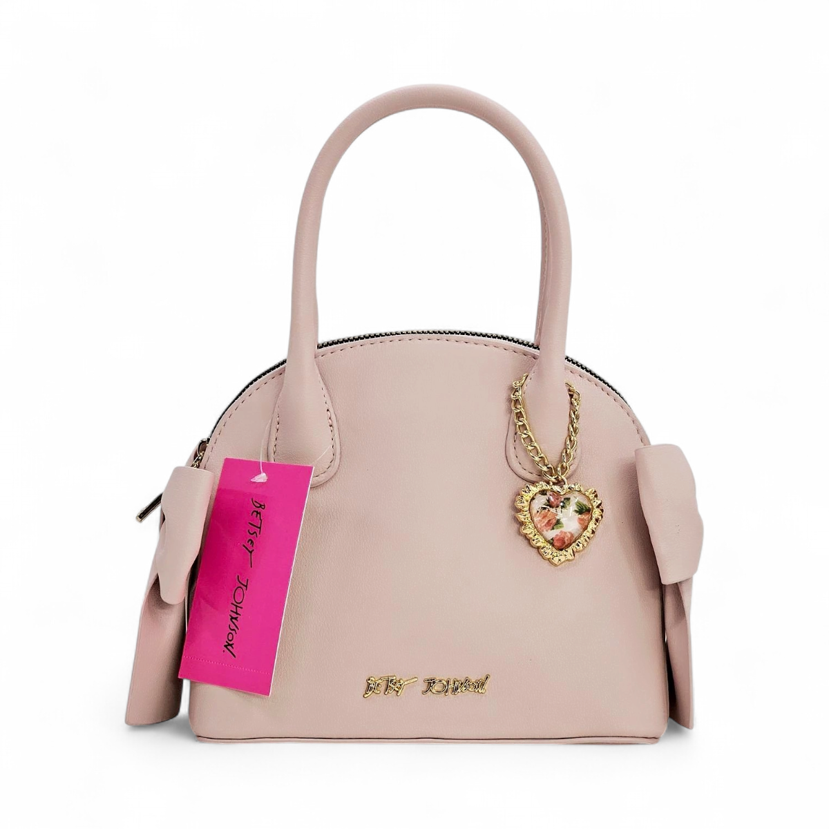 Betsey Johnson XOHolly Dome Satchel Handbag, Pink Blush BJ102500