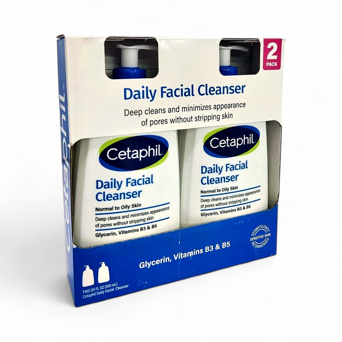 Raffiel FACIAL CLEANSER 2本セット Cetaphil Daily Facial Cleanser for Sensitive Skin 20 fl oz, 2-Pack