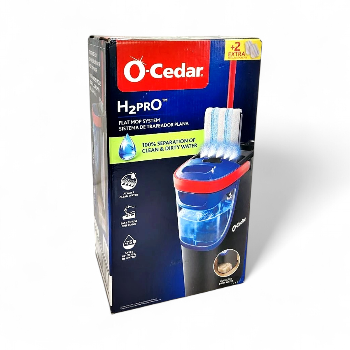 O-Cedar H2prO Flat Mop System - Handle, Bucket + 3 Heads | eBay