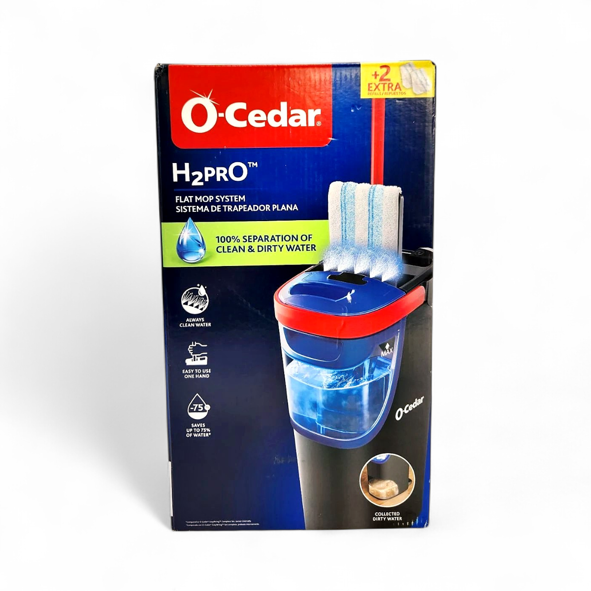 O-Cedar H2prO Flat Mop System - Handle, Bucket + 3 Heads | eBay