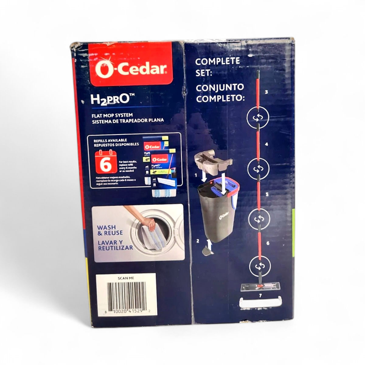 O-Cedar H2prO Flat Mop System - Handle, Bucket + 3 Heads | eBay