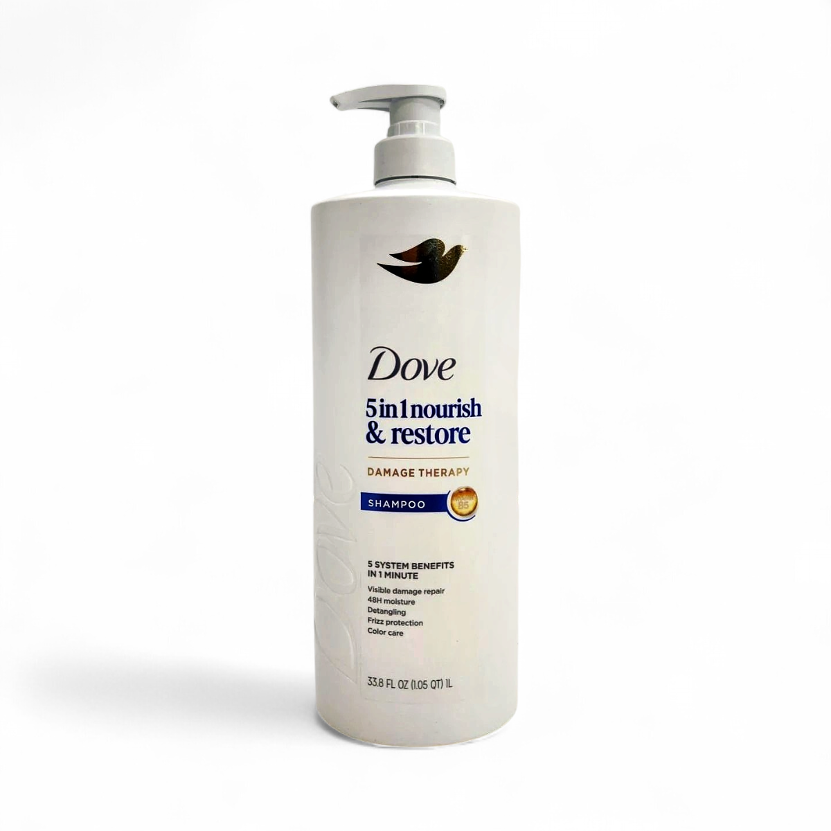Dove Nourish & Restore 5-in-1 Damage Therapy Shampoo, 33.8 fl oz
