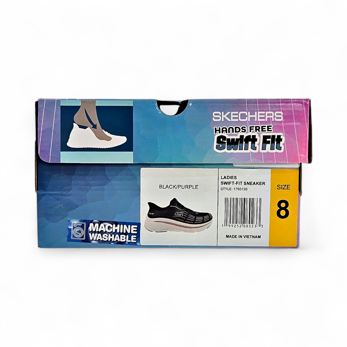 Skechers Women's Swift Fit Sneaker Shoes (Size 8) Black/Purple