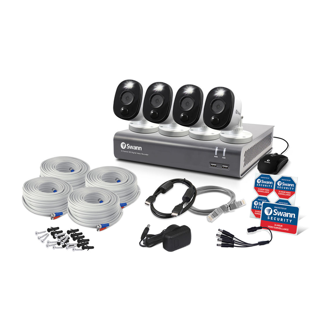Swann Home 4-Camera 8-Channel DVR Security Camera System 1TB SWDVK