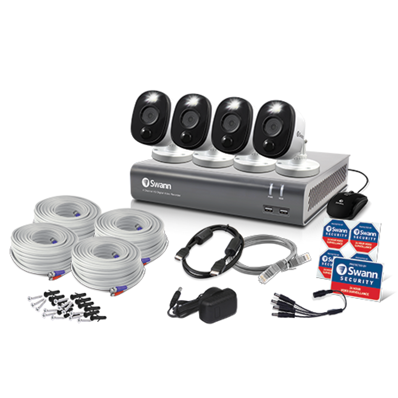 Swann 4 Camera 4 Channel 1080p FHD 1TB DVR Wired Security