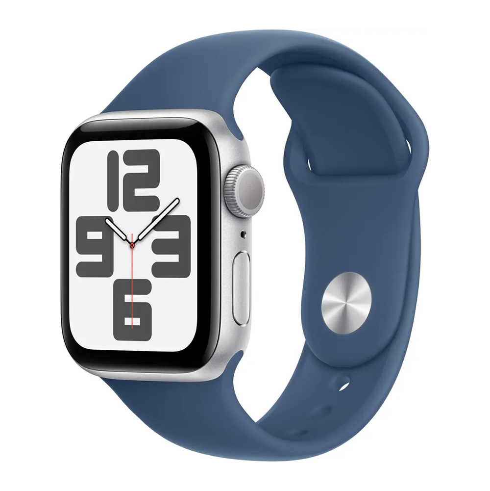 Apple Watch SE 40mm 2nd Gen GPS Silver w Denim Sport Band S Apple Watch SE 40mm 2nd Gen GPS Silver w Denim Sport Band S