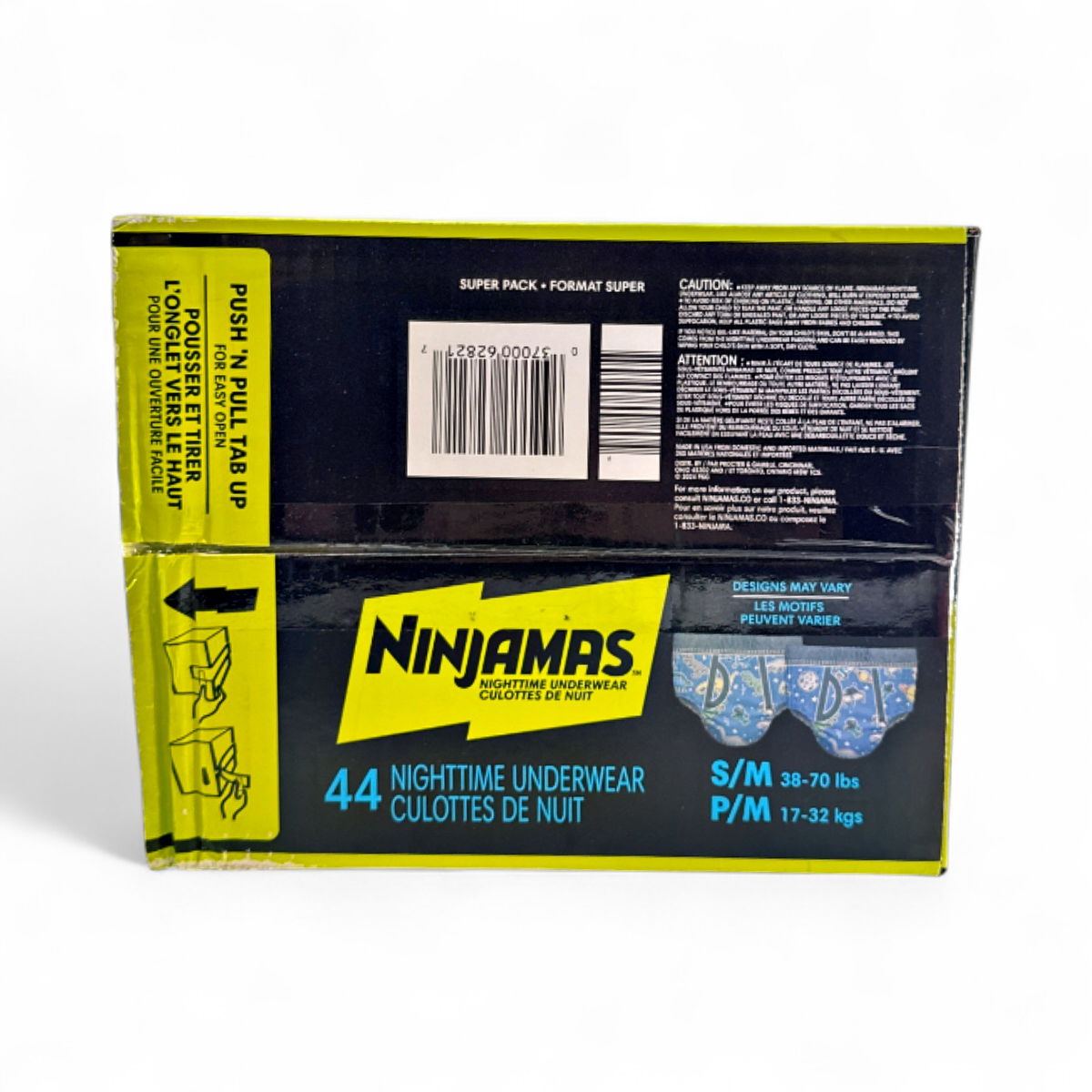 Pampers Ninjamas Nighttime Leakproof Underwear for Boys (Size S/M
