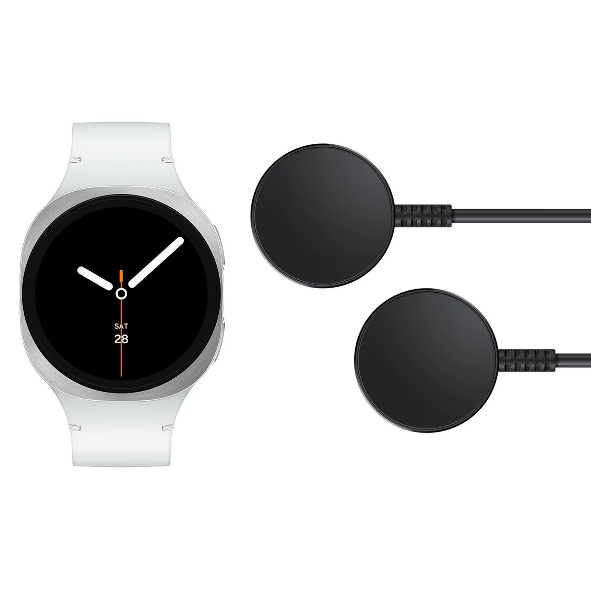 Samsung Galaxy Watch 8 40mm Silver Smartwatch w/Two Chargers SM